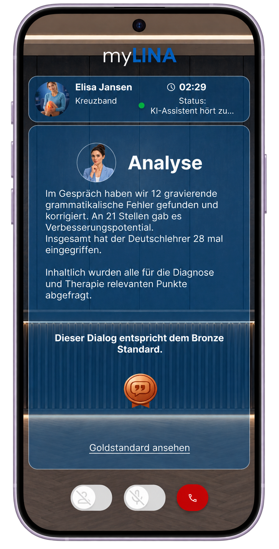 Individuelle Gesprächsanalyse in myLINA